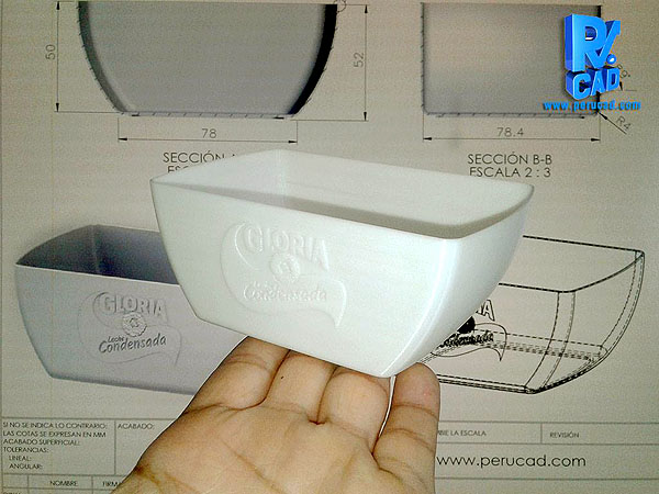 Diseño e Impresión 3D de envase Gloria